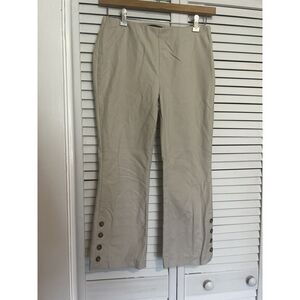 CROSBY. Women's Size 6 Pants Stretch Career Dress Pants Beige Cropped Mid Rise